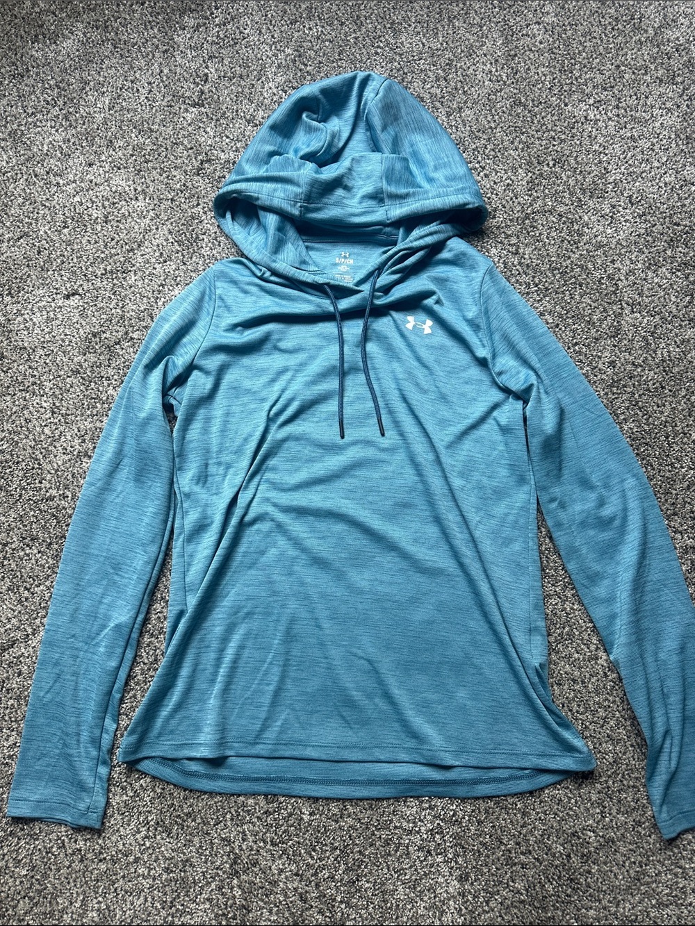 Women’s Under Armour Blue Hooded Long Sleeve Shirt S